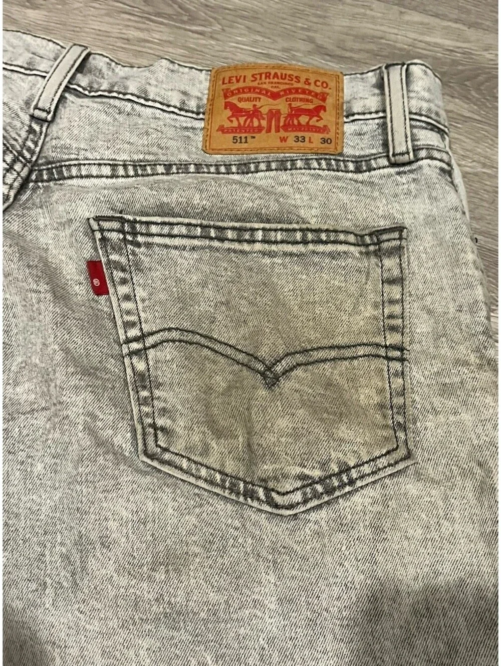 Levi's 511 Men Jeans 33X30 Gray Denim Slim Skinny 30